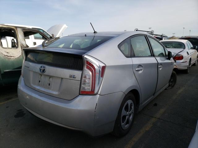JTDKN3DU9C5417729 - 2012 TOYOTA PRIUS ვერცხლისფერი ფოტო 3