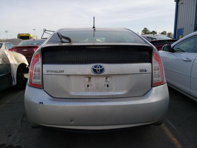JTDKN3DU9C5417729 - 2012 TOYOTA PRIUS ვერცხლისფერი ფოტო 6