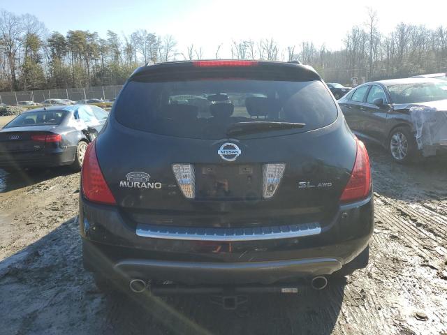 JN8AZ08W37W642047 - 2007 NISSAN MURANO SL BLACK photo 6