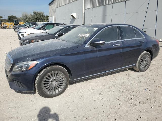 55SWF4KB0FU001205 - 2015 MERCEDES-BENZ C 300 4MATIC BLUE photo 1