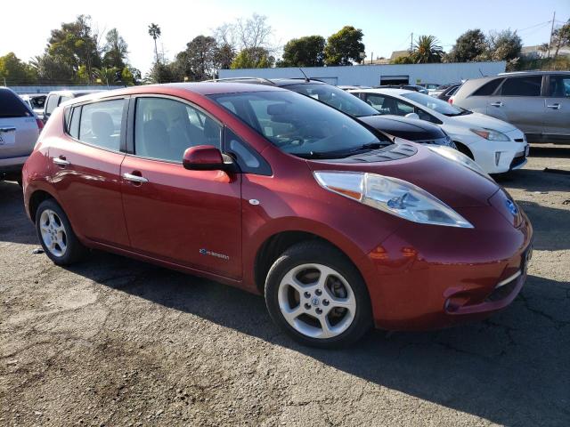 JN1AZ0CP1CT022453 - 2012 NISSAN LEAF SV MAROON photo 4