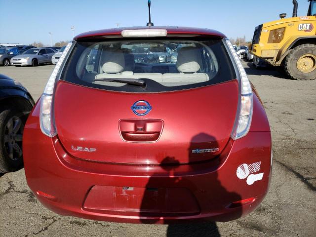 JN1AZ0CP1CT022453 - 2012 NISSAN LEAF SV MAROON photo 6