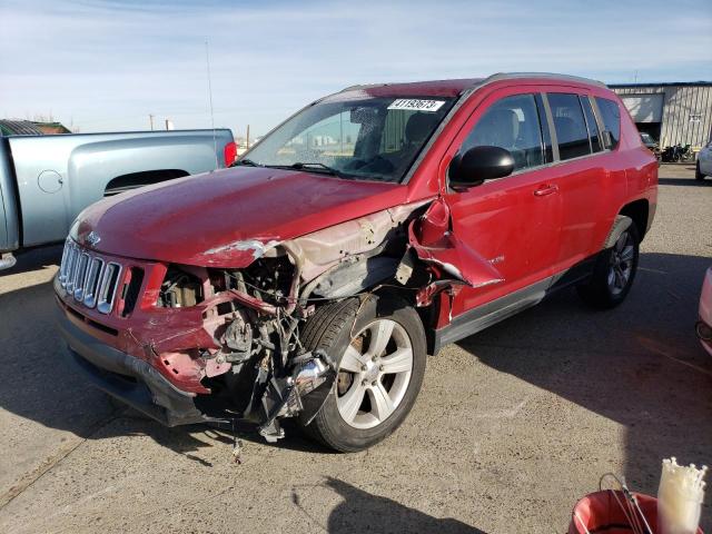 1C4NJCBB7ED625921 - 2014 JEEP COMPASS SPORT MAROON photo 1