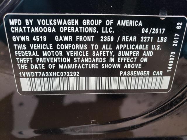 1VWDT7A3XHC072292 - 2017 VOLKSWAGEN PASSAT R-LINE Qara foto 12