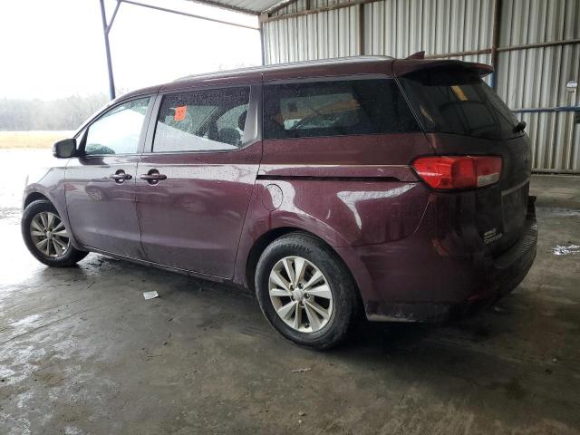 KNDMB5C11G6092207 - 2016 KIA SEDONA LX BURGUNDY photo 2