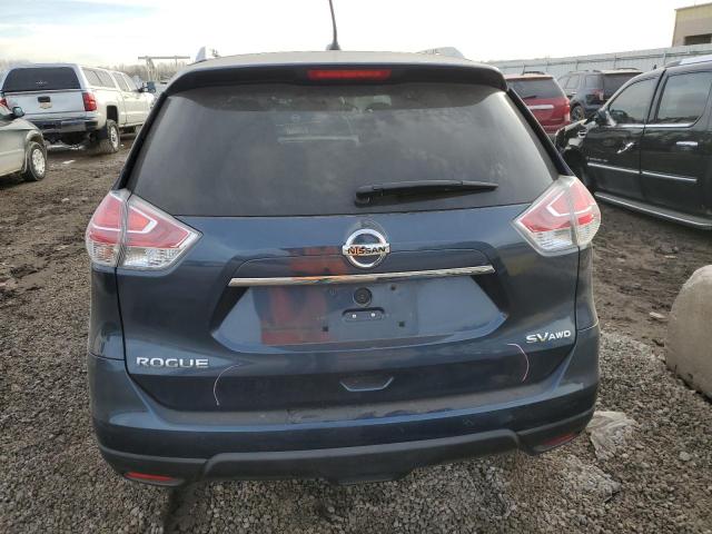 KNMAT2MV4GP631509 - 2016 NISSAN ROGUE S BLUE photo 6