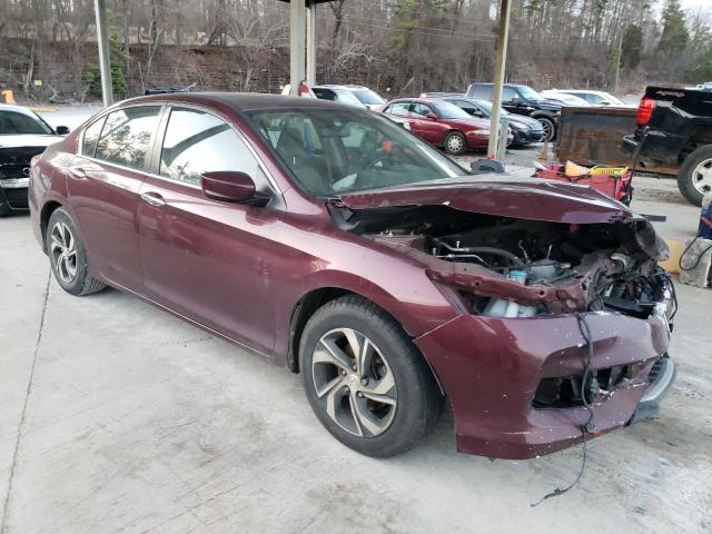 1HGCR2F33GA168401 - 2016 HONDA ACCORD LX BURGUNDY photo 4