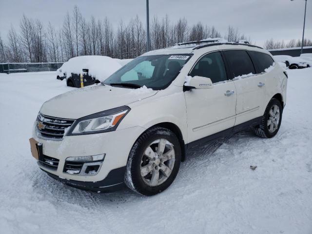 1GNKVLKD1DJ236885 - 2013 CHEVROLET TRAVERSE LTZ WHITE photo 1