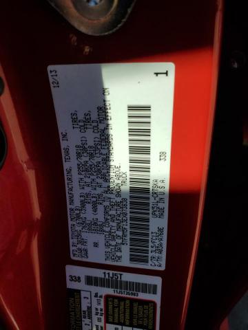 5TFRM5F13EX073838 - 2014 TOYOTA TUNDRA DOUBLE CAB SR/SR5 RED photo 12
