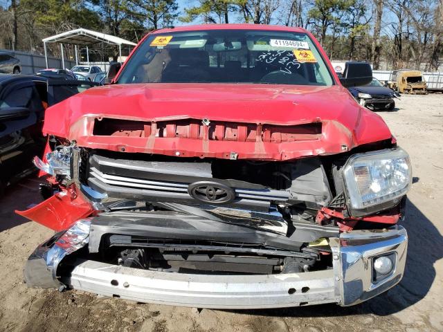 5TFRM5F13EX073838 - 2014 TOYOTA TUNDRA DOUBLE CAB SR/SR5 RED photo 5