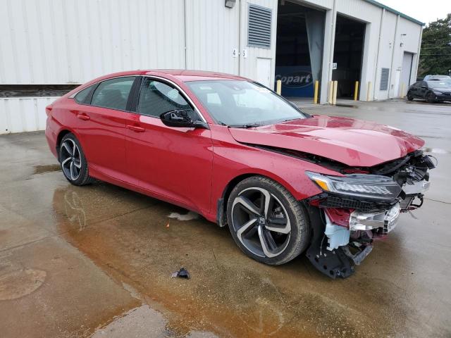 1HGCV1F37NA051309 - 2022 HONDA ACCORD SPORT RED photo 4