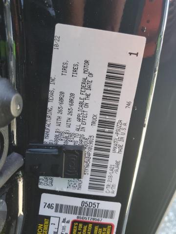 5TFNA5AB4PX019815 - 2023 TOYOTA TUNDRA CREWMAX PLATINUM Schwarz Foto 13