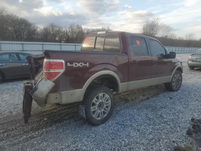 1FTFW1EV3AFA68729 - 2010 FORD F150 SUPERCREW MAROON photo 3