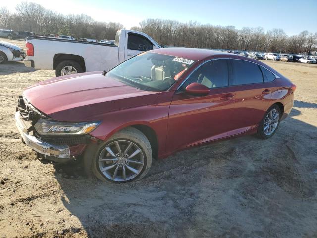 1HGCV1F1XMA103593 - 2021 HONDA ACCORD LX MAROON photo 1