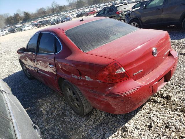 2G4WD582681137327 - 2008 BUICK LACROSSE CXL RED photo 2