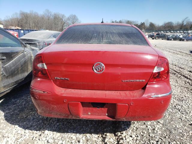 2G4WD582681137327 - 2008 BUICK LACROSSE CXL RED photo 6