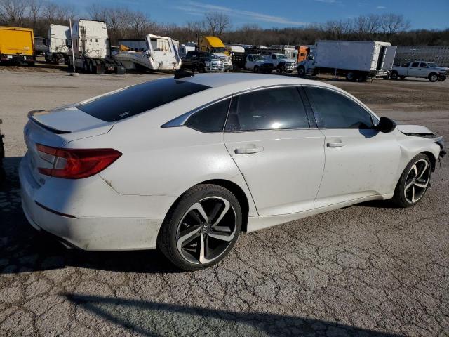 1HGCV2F31MA002854 - 2021 HONDA ACCORD SPORT WHITE photo 3