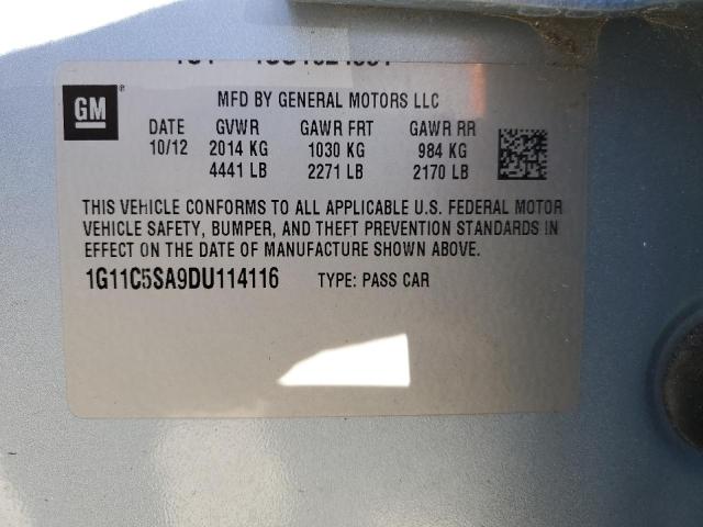 1G11C5SA9DU114116 - 2013 CHEVROLET MALIBU 1LT 青绿色 照片 12