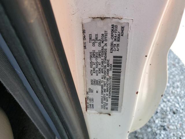 4TASM92N2XZ511785 - 1999 TOYOTA TACOMA XTRACAB PRERUNNER 白色 照片 12