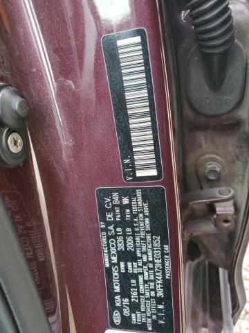 3KPFK4A73HE031852 - 2017 KIA FORTE LX MAROON photo 13