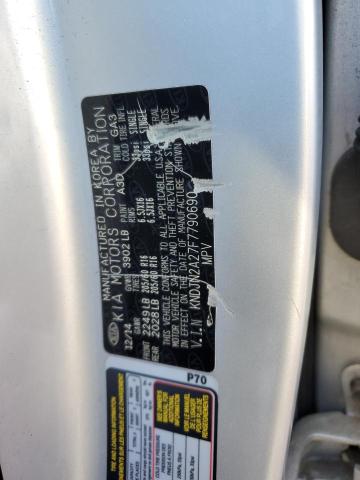 KNDJN2A27F7790690 - 2015 KIA SOUL SILVER photo 12