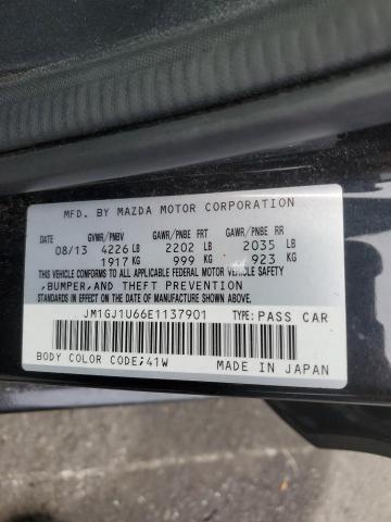 JM1GJ1U66E1137901 - 2014 MAZDA 6 SPORT BLACK photo 12