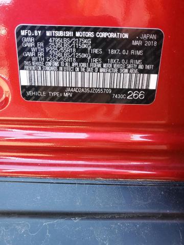 JA4AD2A35JZ055709 - 2018 MITSUBISHI OUTLANDER ES RED photo 13