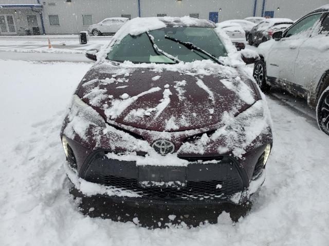 5YFBURHEXHP631695 - 2017 TOYOTA COROLLA L MAROON photo 5