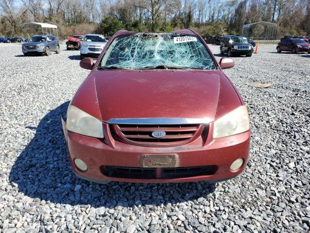 KNAFE121455126800 - 2005 KIA SPECTRA LX RED photo 5