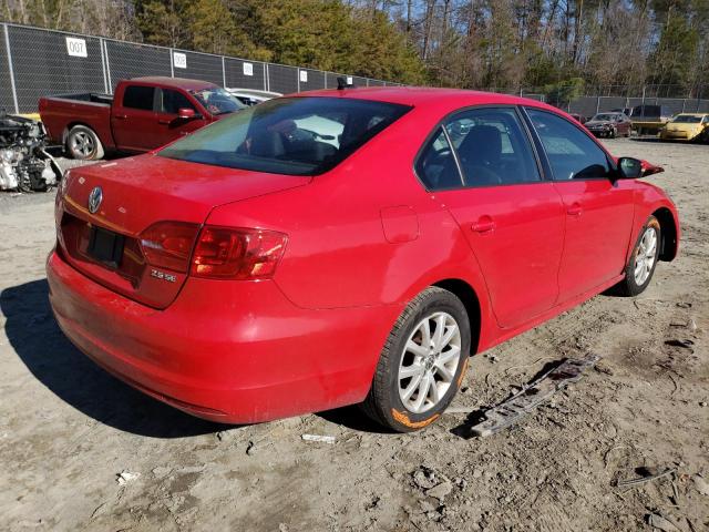 3VWDP7AJ3CM469109 - 2012 VOLKSWAGEN JETTA SE RED photo 3