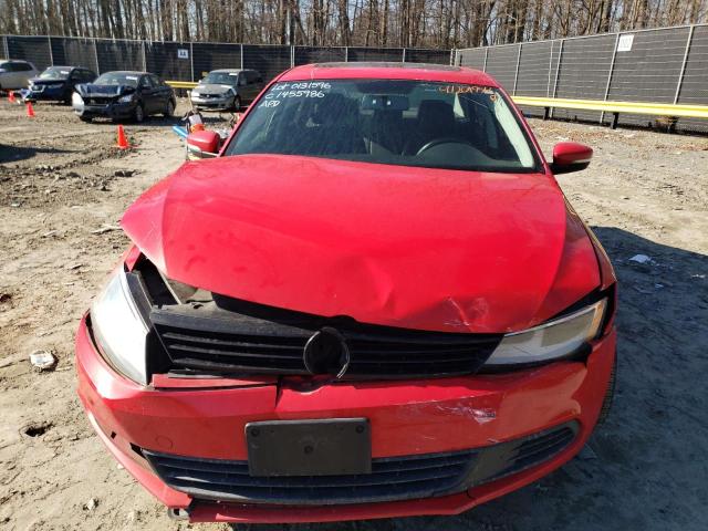 3VWDP7AJ3CM469109 - 2012 VOLKSWAGEN JETTA SE RED photo 5