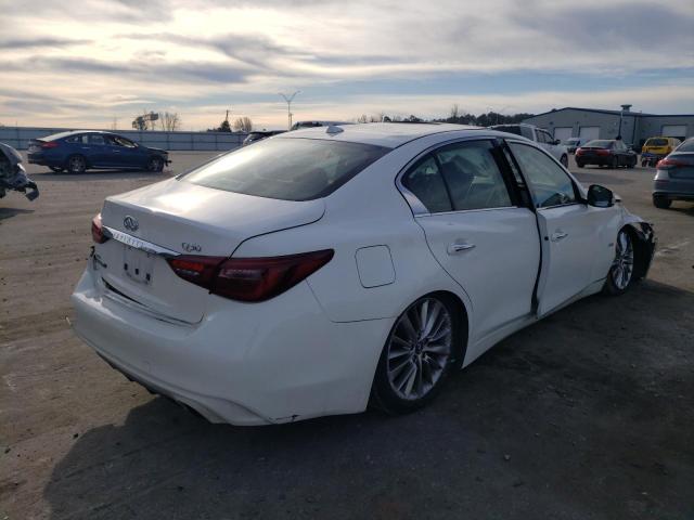 JN1EV7AR5KM559314 - 2019 INFINITI Q50 LUXE WHITE photo 3