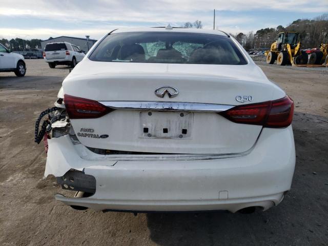 JN1EV7AR5KM559314 - 2019 INFINITI Q50 LUXE WHITE photo 6