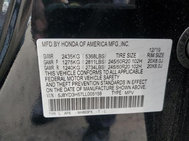 5J8YD3H57LL005158 - 2020 ACURA MDX TECHNOLOGY BLACK photo 14