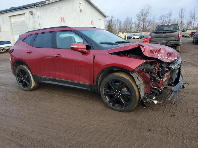 3GNKBJRS4KS691808 - 2019 CHEVROLET BLAZER RS RED photo 4