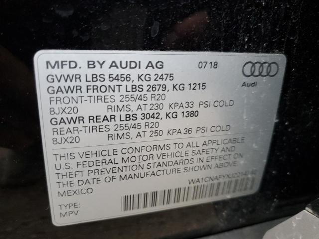 WA1CNAFYXJ2214740 - 2018 AUDI Q5 PRESTIGE 黑色 照片 14