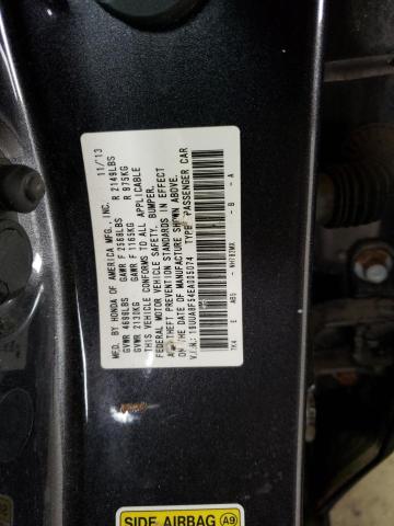 19UUA8F54EA005074 - 2014 ACURA TL TECH CHARCOAL photo 12