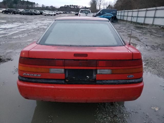 1ZVBT20C4K5237678 - 1989 FORD PROBE GL RED photo 6