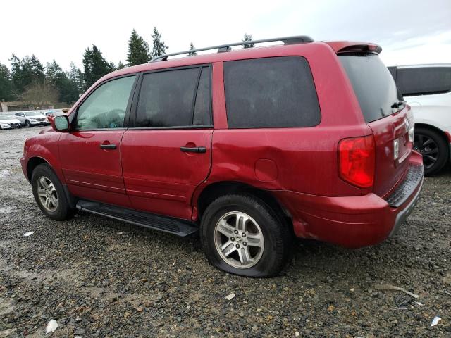 2HKYF18535H528617 - 2005 HONDA PILOT EXL BURGUNDY photo 2