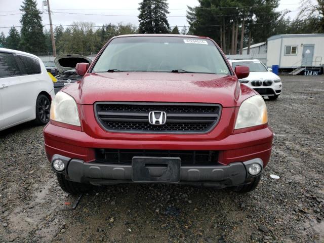 2HKYF18535H528617 - 2005 HONDA PILOT EXL BURGUNDY photo 5