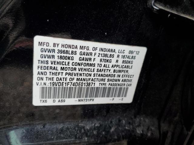 19VDE1F74DE013871 - 2013 ACURA ILX 20 TECH BLACK photo 12