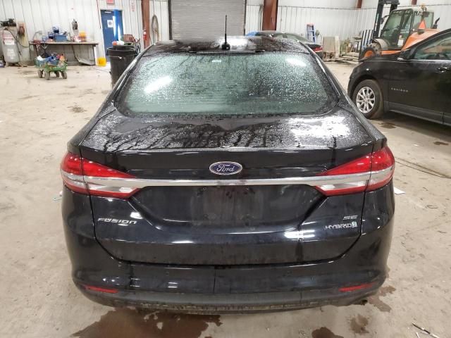 3FA6P0LU7JR147069 - 2018 FORD FUSION SE HYBRID BLACK photo 6