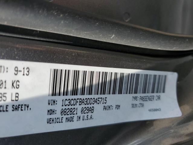 1C3CDFBA3DD345715 - 2013 DODGE DART SXT GRAY photo 12