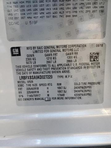 LRBFXBSA9KD027229 - 2019 BUICK ENVISION PREFERRED 银色 照片 13