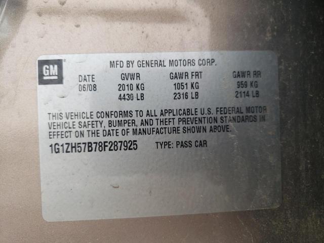 1G1ZH57B78F287925 - 2008 CHEVROLET MALIBU 1LT BROWN photo 13