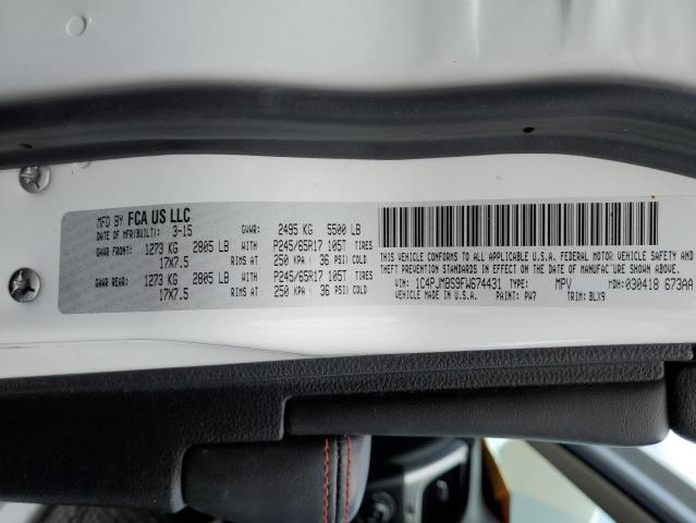 1C4PJMBS9FW674431 - 2015 JEEP CHEROKEE TRAILHAWK 白色 照片 13