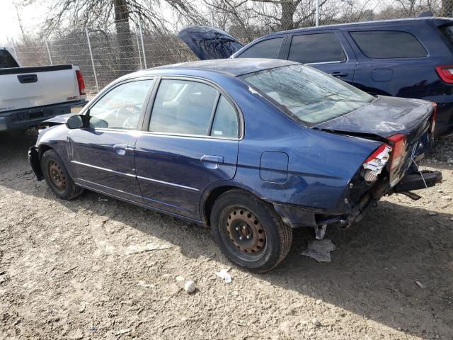 2HGES16525H569039 - 2005 HONDA CIVIC LX BLUE photo 2