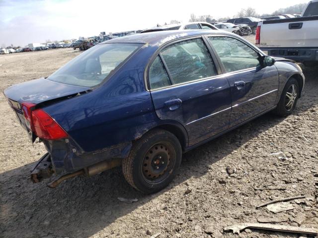 2HGES16525H569039 - 2005 HONDA CIVIC LX BLUE photo 3