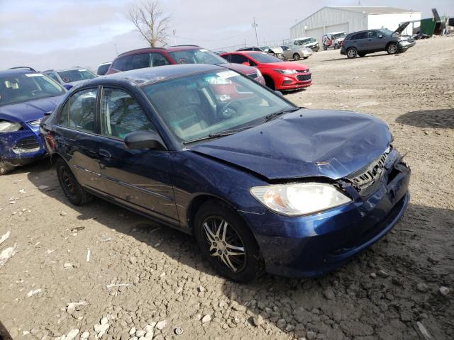 2HGES16525H569039 - 2005 HONDA CIVIC LX BLUE photo 4