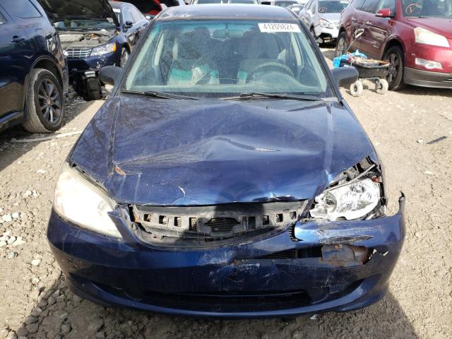 2HGES16525H569039 - 2005 HONDA CIVIC LX BLUE photo 5